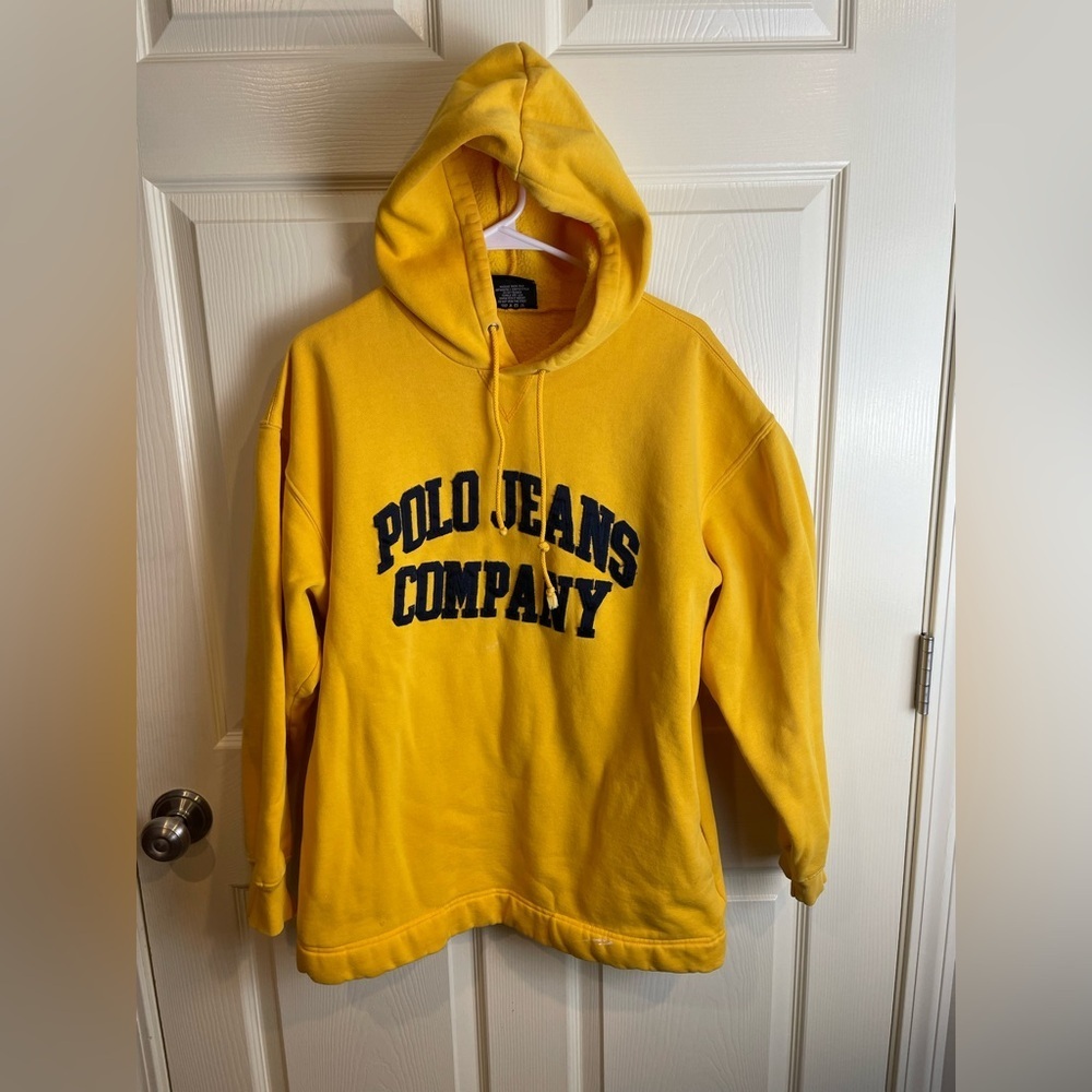 Polo Jeans Vintage Yellow Hoodie Medium